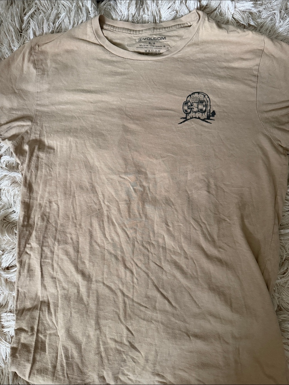 Volcom Men's Tan Graphic Short-Sleeve Tee